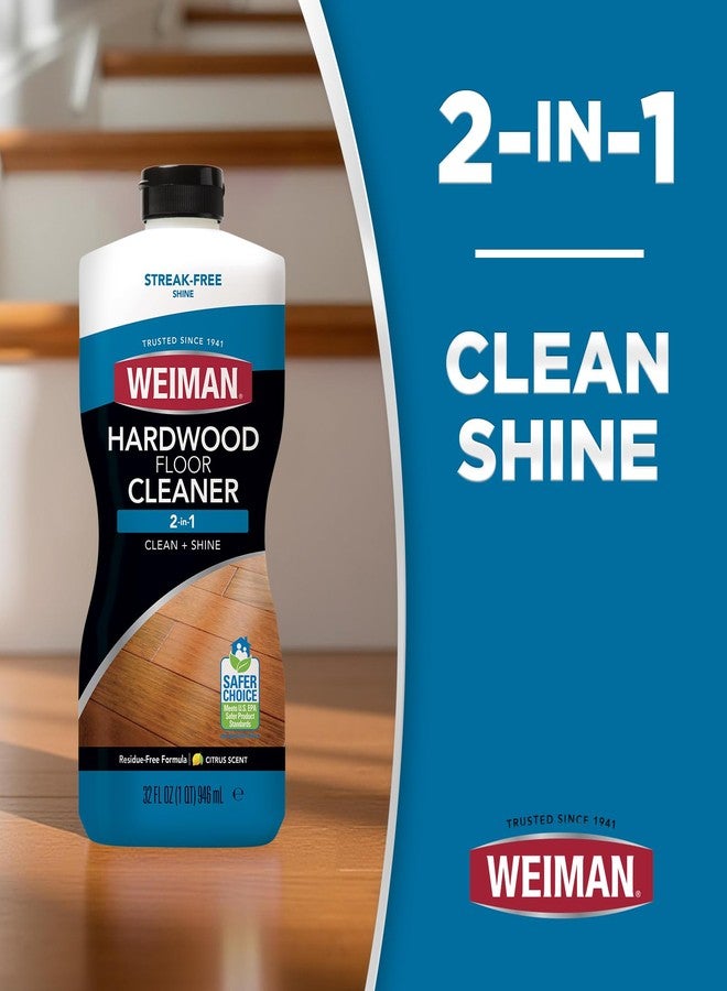 Weiman Hardwood Floor Cleaner for Finished Hardwood, Engineered Flooring, Vinyl & Laminate Surfaces - Streak-Free Shine, No Residue - 32 oz (2 PACK) - Image 3